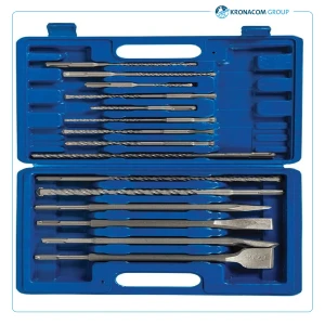 SDS Plus Jeu de forets à maçonnerie et acier 15 pièces